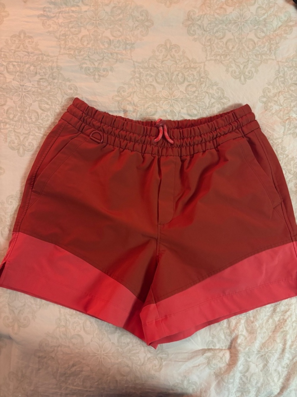 Stretch Tech Swim Trunks - Ombre Red- Size Medium